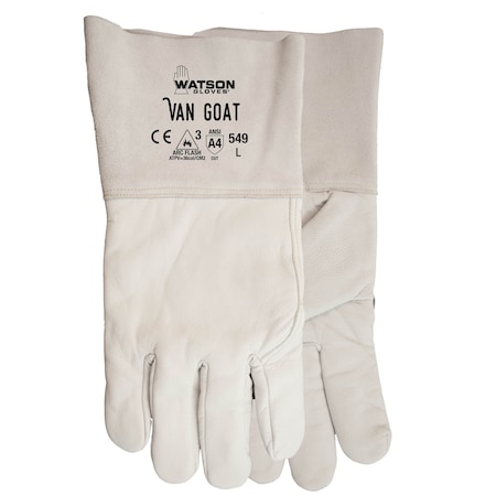 Watson Gloves Van Goat Ansi Cut 4 Goatskin Gauntlet - Medium PR 549-M